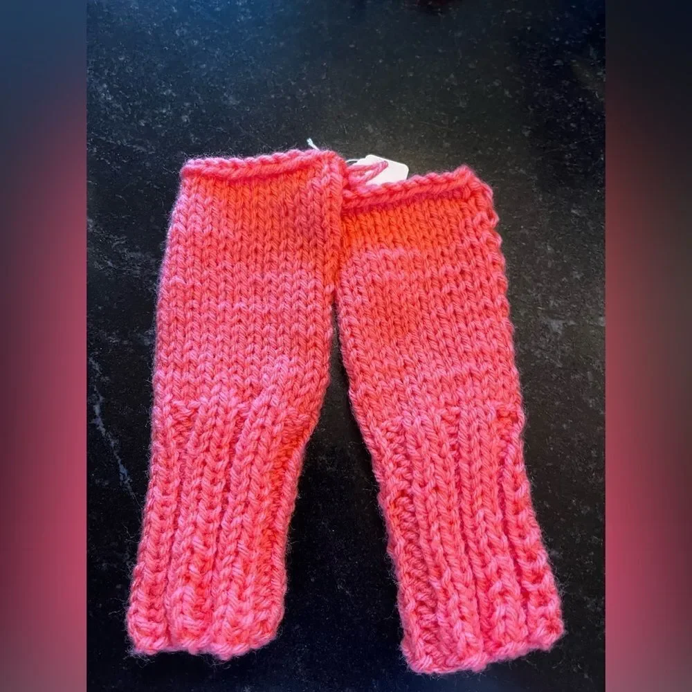 One of a kind- LIMITED EDITION Knit Hand Arm warmers Fingerless gloves mittens